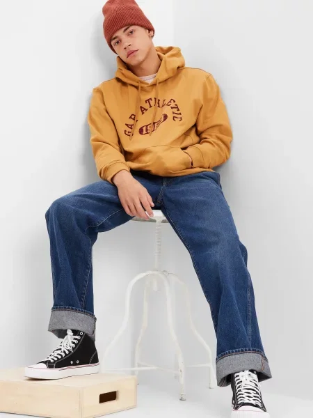 Pulover Gap s kapuco rjava