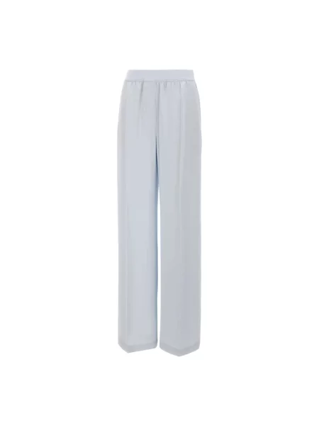 BOSS spodnie wide leg z niebieskie