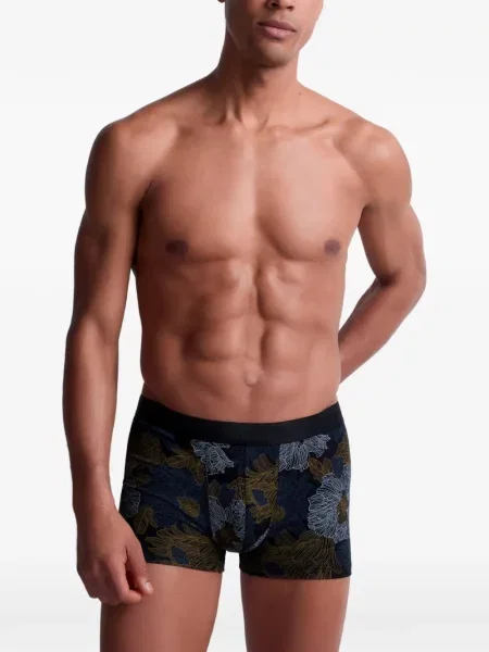 Boxeri Aubade cu model floral cu imagine negru
