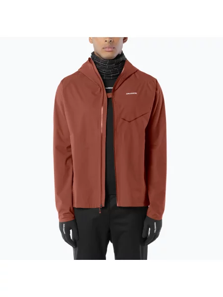 Geacă de alergare pentru bărbați Salomon Bonatti Waterproof burnt umber