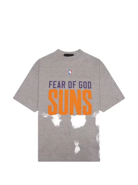 Tričko Fear Of God Essentials s potiskem šedé