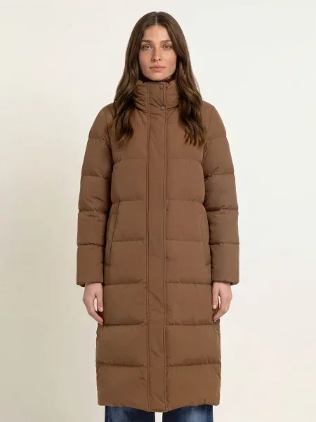 Woolrich Péřový Kabát Madison hnědá