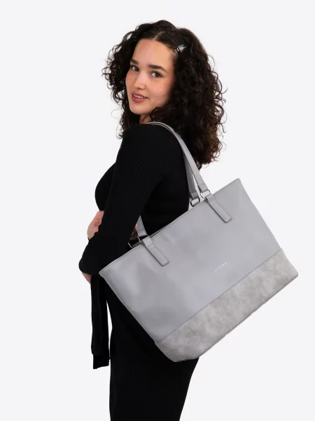 Expatrié Nakupovalna torba Nicole' siva