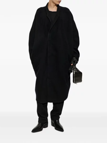 Palton Rick Owens de lână negru
