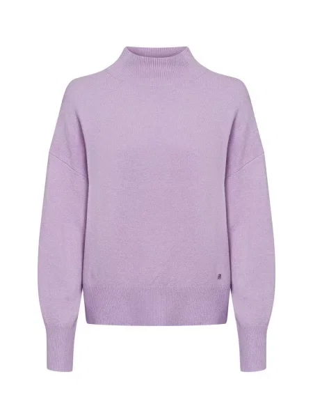 S.Oliver sweter z dzianiny z zawartością wełny Kobiety lila jednolity 36