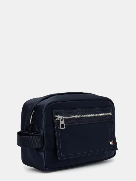 Kozmetični kovček Tommy Hilfiger Enamel Flag Travel Washbag Mornarsko modra