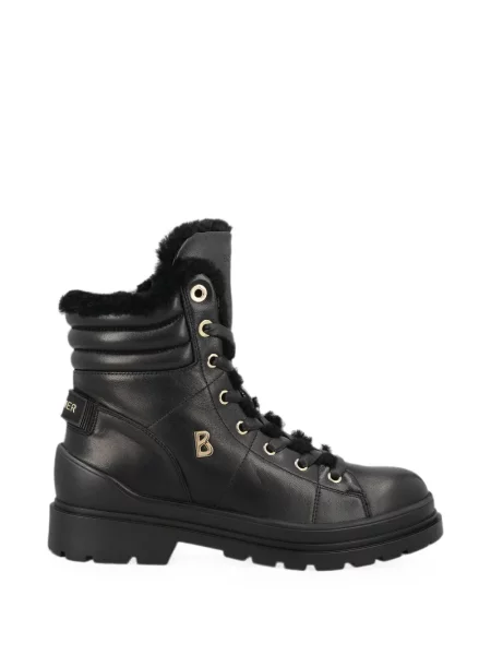 Botine Bogner cu șireturi din dantelă negru