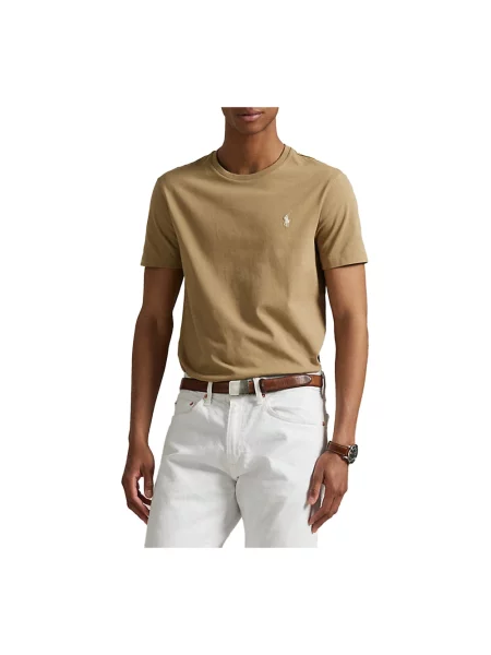 Polo Ralph Lauren Koszulka Mężczyźni jednolity S beżowy