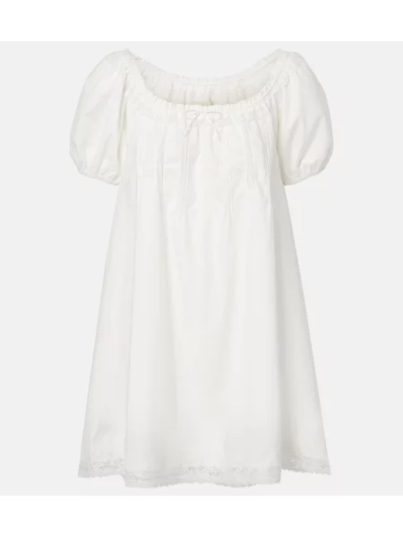 Rochie de dantelă Faithfull din dantelă alb