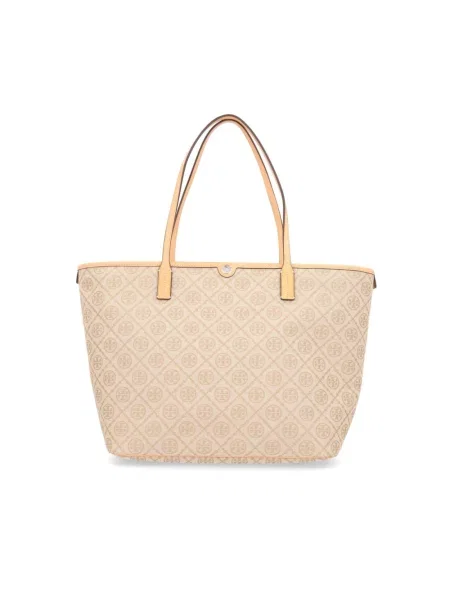 Shopperka Tory Burch beżowa