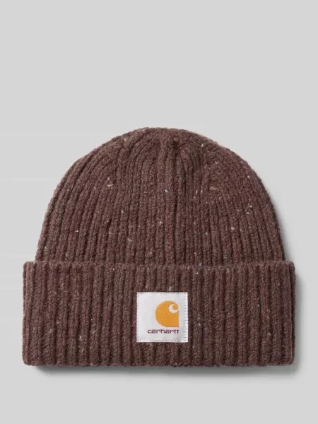 Czapka beanie z mieszanki wełny i bawełny model ANGLISTIC' Carhartt Work In Progress brązowa