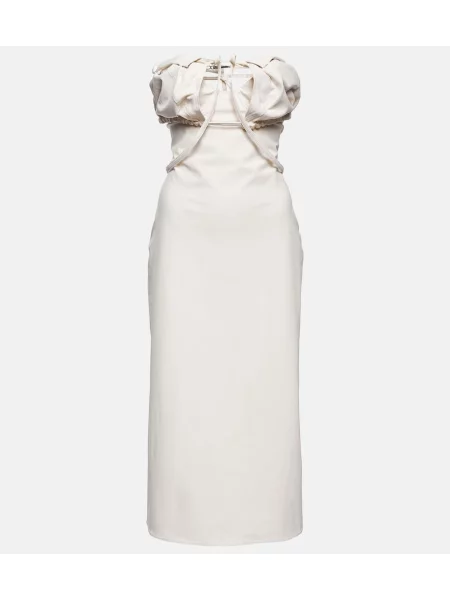 Rochie midi Jacquemus până la genunchi de costum alb