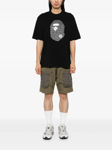 Tricou A Bathing Ape® cu imagine negru