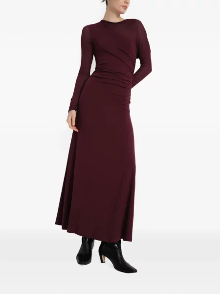 Rochie maxi Marcella cu volane roșu