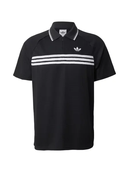 Tričko adidas Chest Stripes Slim Polo Black M bílé