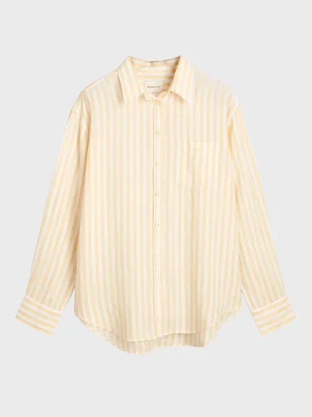 Лляна смугаста сорочка Gant жовта