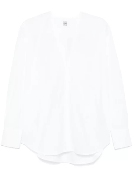 Bluzka Toteme z dekoltem w serek biała