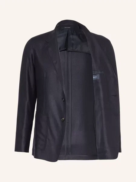 Tagliatore Hedvábné Sako Slim Fit tmavě modrá