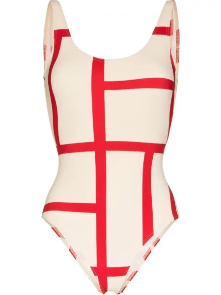 Costum de baie Toteme cu imagine roșu