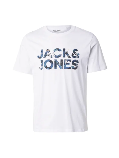 JACK & JONES Tricou JJEBRYAN safir / albastru închis / portocaliu alb