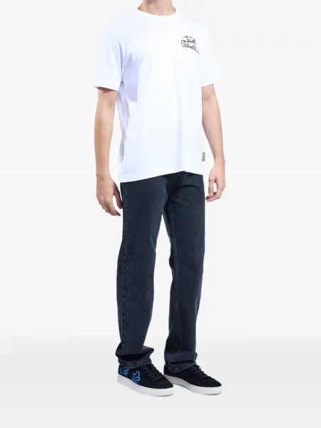 Tricou Just Cavalli cu broderie alb