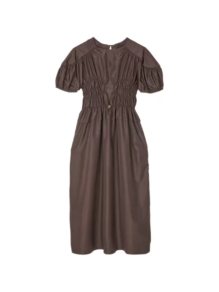 Rochie midi Cecilie Bahnsen evazată maro
