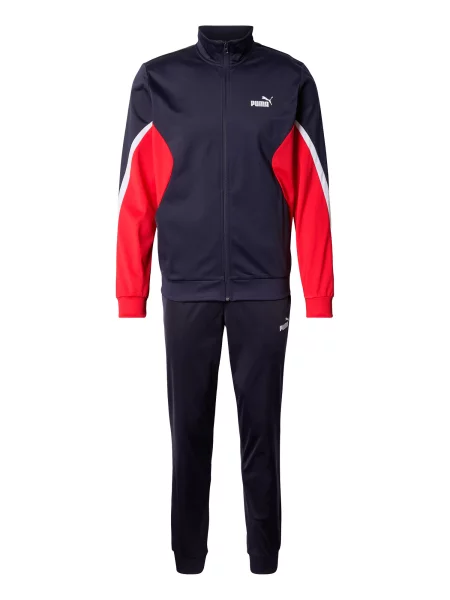 PUMA Costum de trening ESS bleumarin / roșu alb