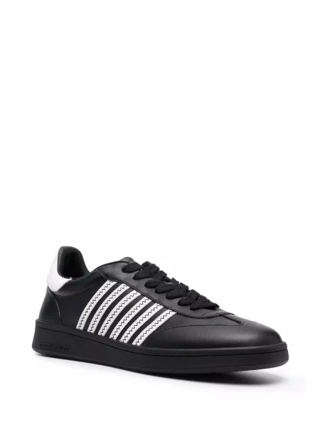 Ριγέ sneakers Dsquared2 μαύρο