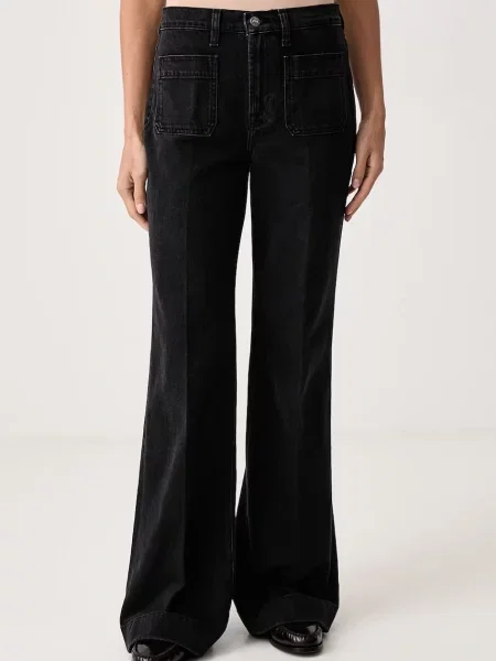 7 FOR ALL MANKIND blugi straight pentru femei negru