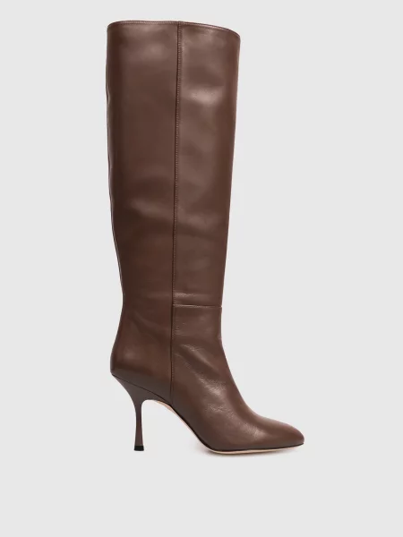 Кожаные сапоги Stuart Weitzman коричневые