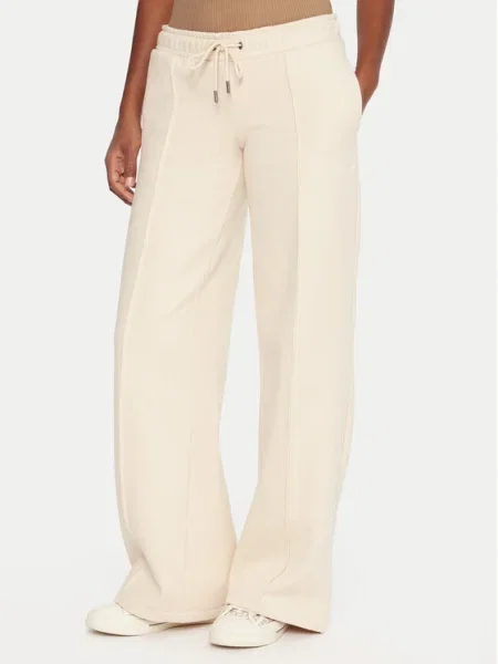 Guess Jeans Долнище анцуг Wide Leg бежов