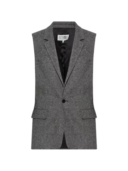 Vestă Mm6 Maison Margiela din tweed gri