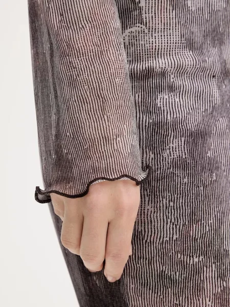 Платье миди Desigual коричневое