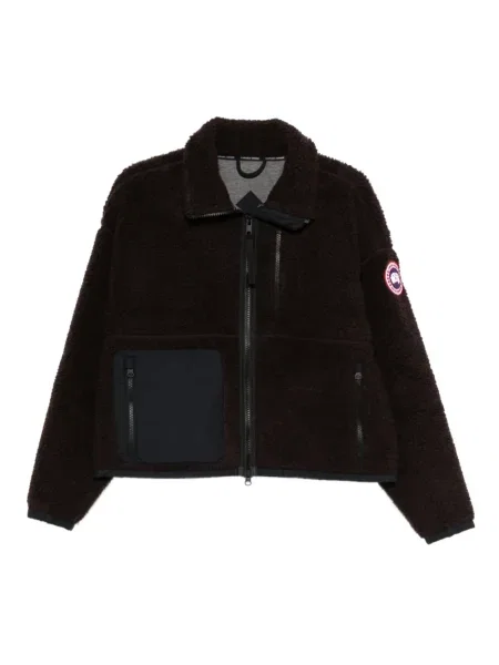 Geacă Canada Goose din fleece maro
