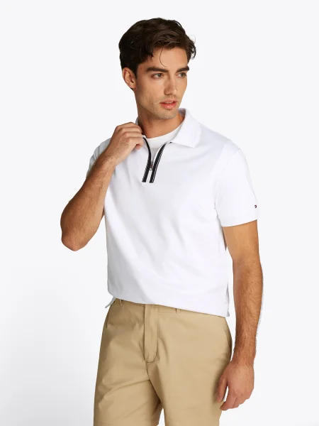 TOMMY HILFIGER Tricou LIQUID bleumarin alb