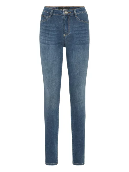 Blugi skinny Philipp Plein stretch skinny fit albastru