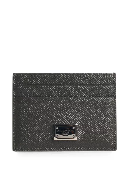 Portofel Dolce & Gabbana din piele cu autograf gri