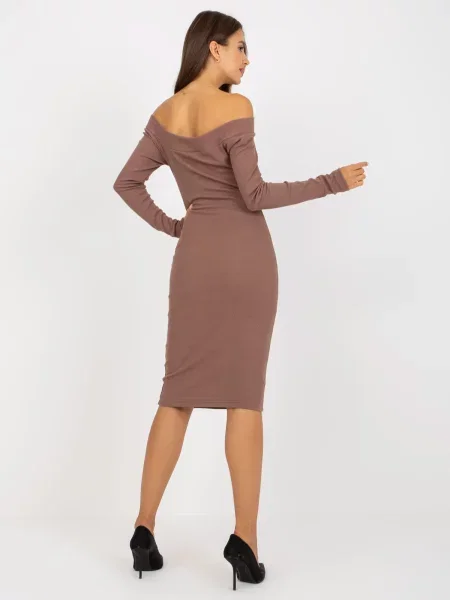 Rochie Fashionhunters de costum maro