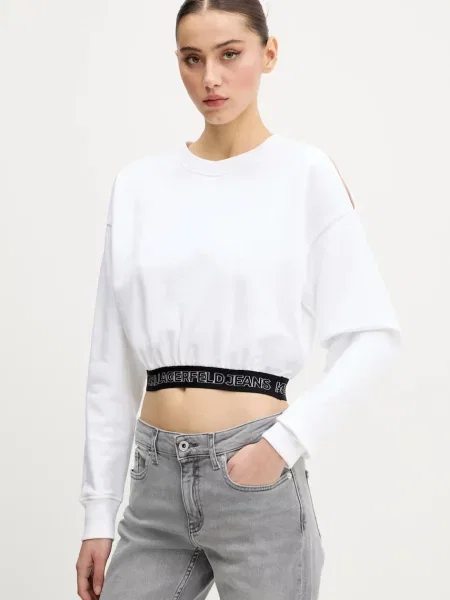 Karl Lagerfeld Jeans bluză femei uni alb