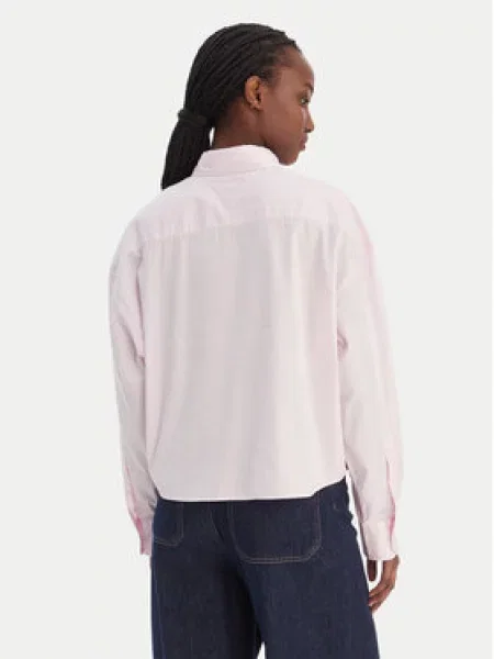 Tommy Jeans košulja za žene od pamuka ružičasta