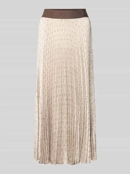 Długa spódnica plisowana model ‘Saphira’ Joop! beżowa