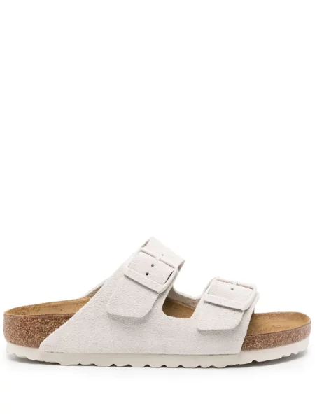 Klapki Birkenstock zamszowe białe
