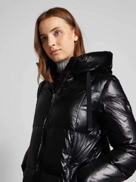 Płaszcz puchowy z kapturem model ‘NOVA’ Mos Mosh czarny