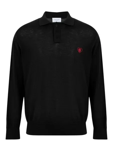 Polotričko Family First s výšivkou černé