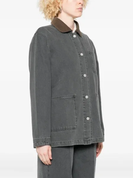 Geacă de blugi Officine Générale de catifea cord gri