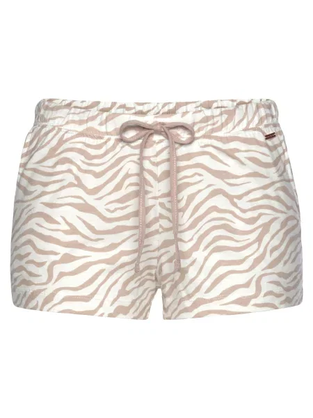 LASCANA Pantaloni scurți cămilă / ecru maro