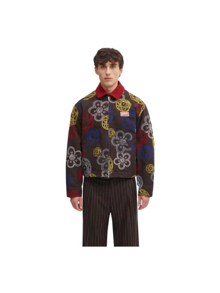 Kenzo kurtka Futura Zip Up Utility przejściowa brązowy