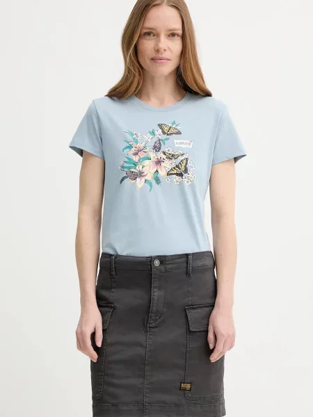 Tričko Levi's THE PERFECT TEE modrá