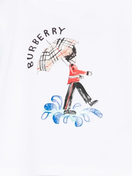 Koszulka dziecięca Burberry biała