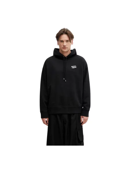 Maison Kitsuné Handwriting bluza z kapturem czarna